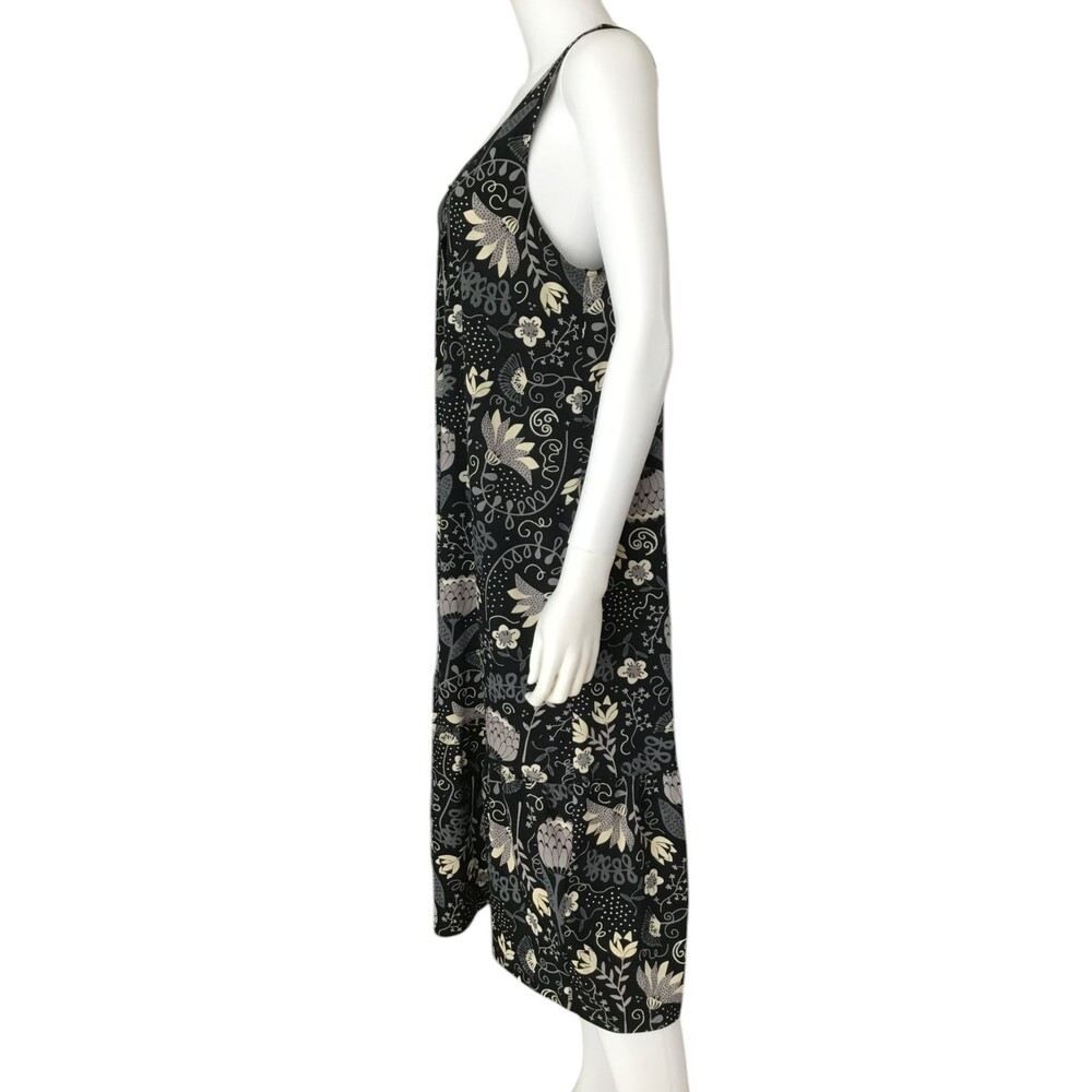 Gudrun Sjoden Shirt Dress sz M Floral Paisley Organic Pockets BOHO Lagenlook NEW - Picture 5 of 14